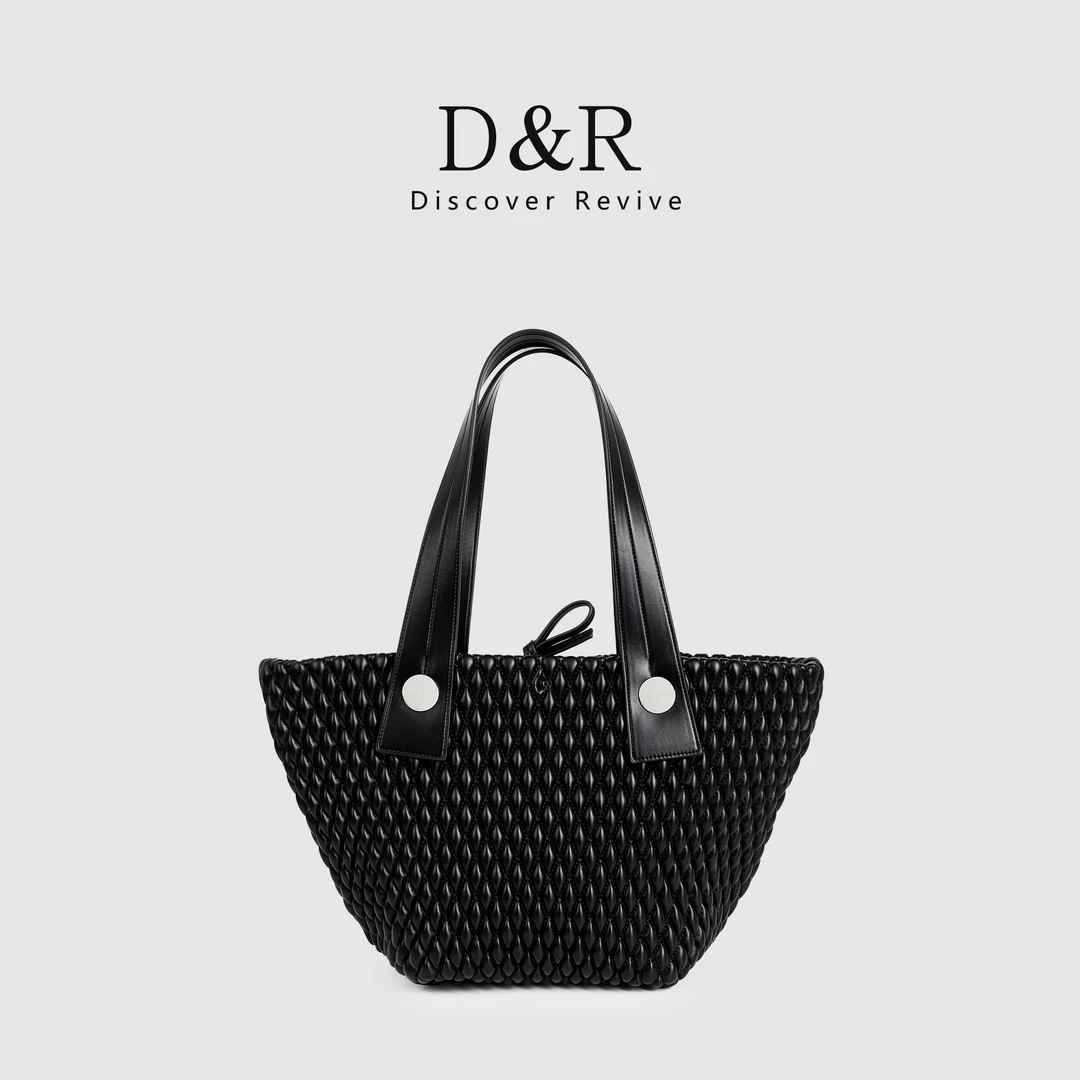 Discover Revive秋冬经典时尚百搭腋下手提大容量菜篮子包包E360