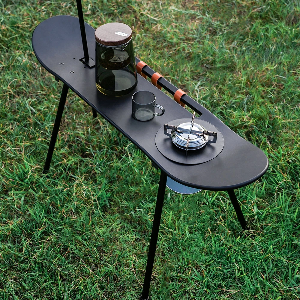 户外露营桌便携式简易小折叠桌轻量化易收纳野餐桌滑板桌户外茶桌