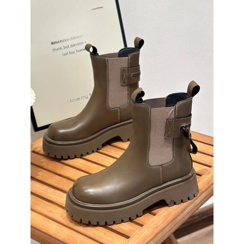 DMY专柜～厚底5cm马丁靴百搭短靴烟筒靴6903-1 A22 2162 A30复古