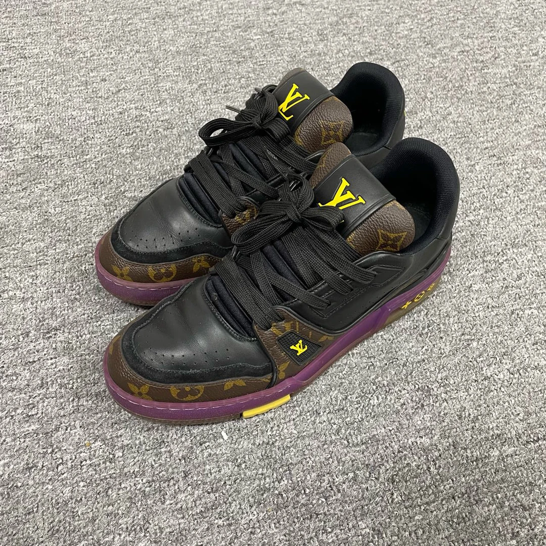 Louis Vuitton Lv 湖人 紫金 Trainer 休闲鞋 9新 39.5码