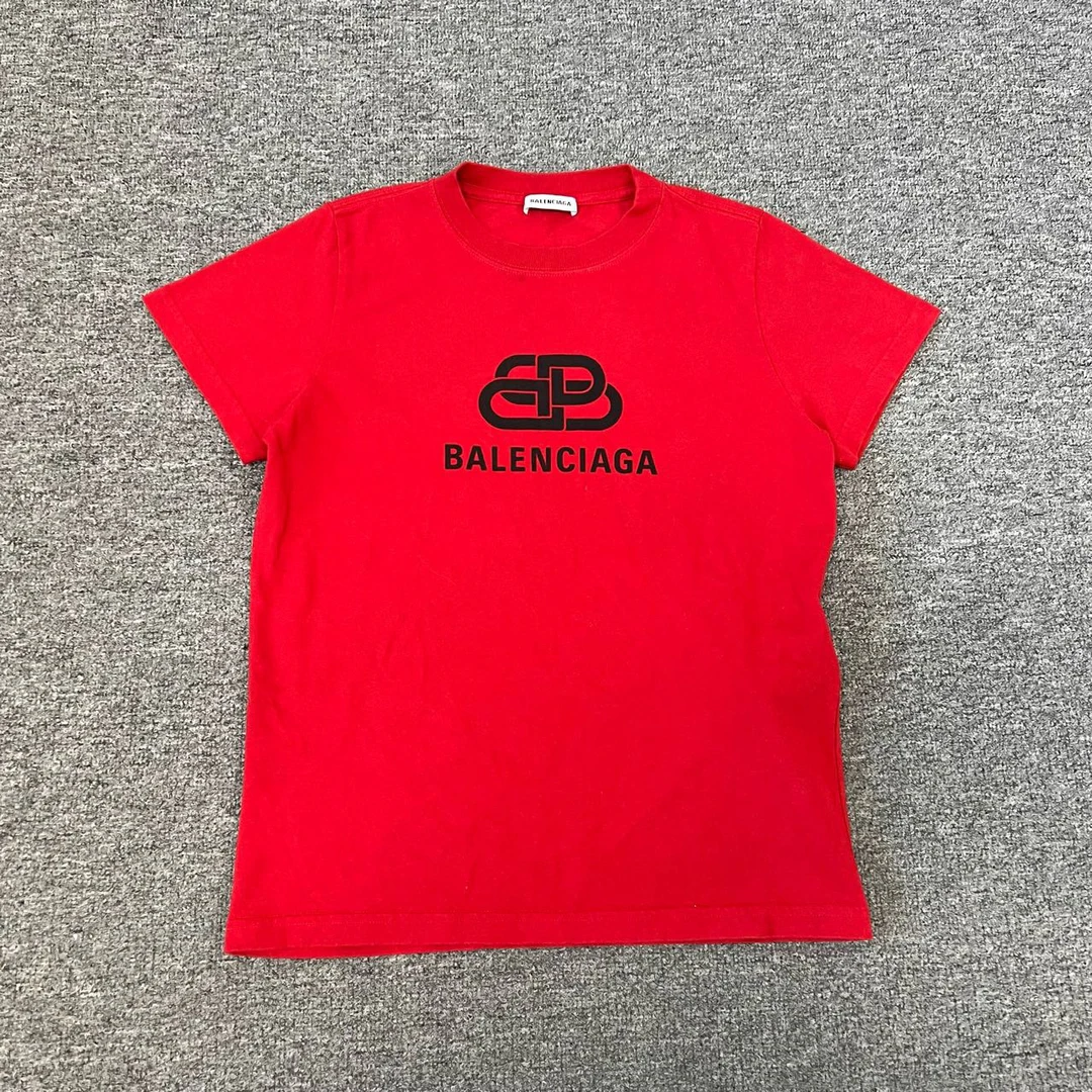 Balenciaga 巴黎世家 红色双B锁扣短袖 T恤 S码 99 新