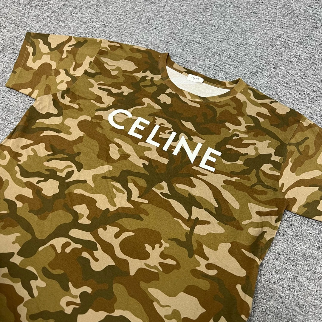 Celine 赛琳 迷彩 大Logo 短袖T恤 XL码 全新带吊牌