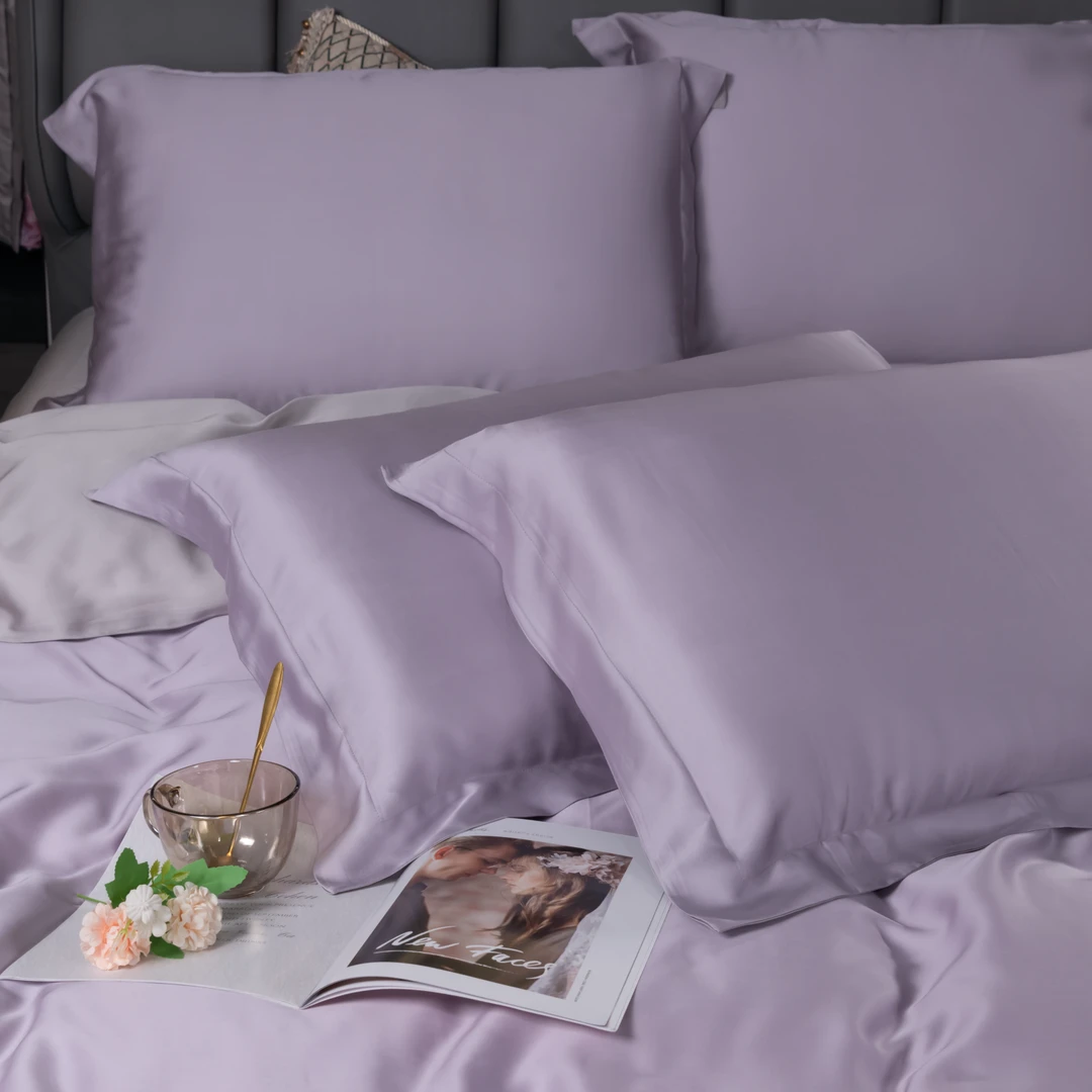 【孤品】-枕套-轻奢纯色宽边枕套床单丝滑透气凉感可机洗莱赛尔纤维