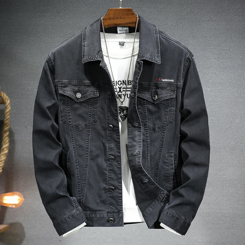 男士牛仔外套宽松潮流夹克大码男装579休闲男士百搭外套春季外套