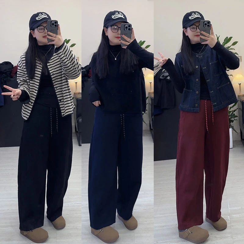 【九九】韩版消胯香蕉裤/巨百搭/2025早春新品高腰显瘦休闲阔腿裤女