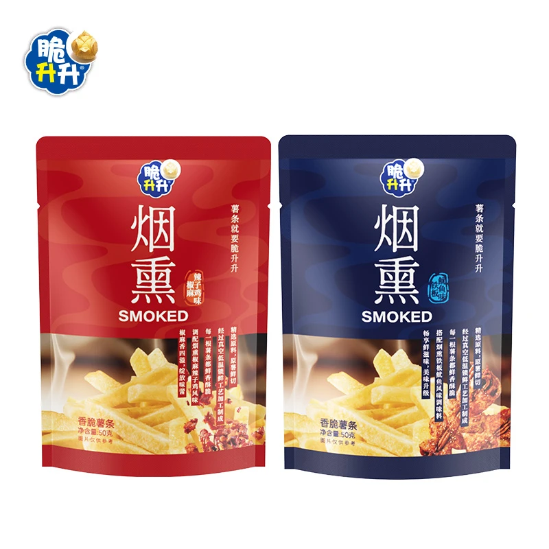 脆升升【年货节特惠】烟熏系列椒麻辣子鸡酥脆薯条铁板鱿鱼味