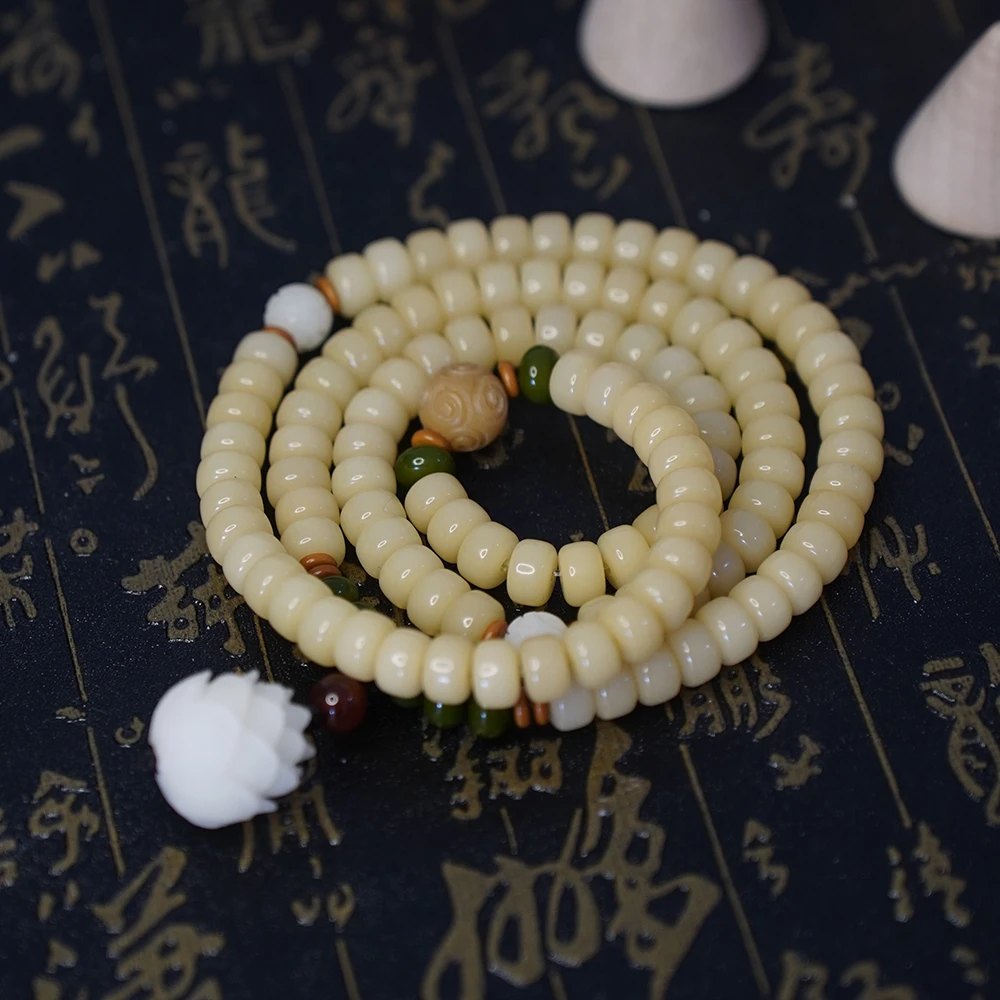 福泽绵长 108颗药片珠菩提手串