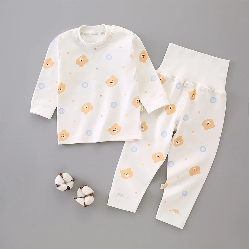 【憨豆龙专享】婴幼儿秋衣套装全棉高腰护肚秋裤宝宝睡衣纯棉