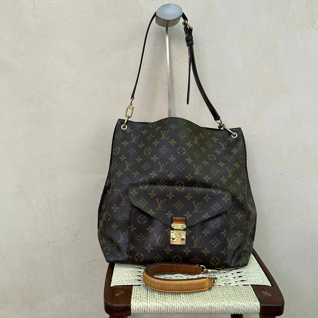 95新 LouisVuitton/路易威登 泫雅同款!老花 Hobo腋下包附肩带