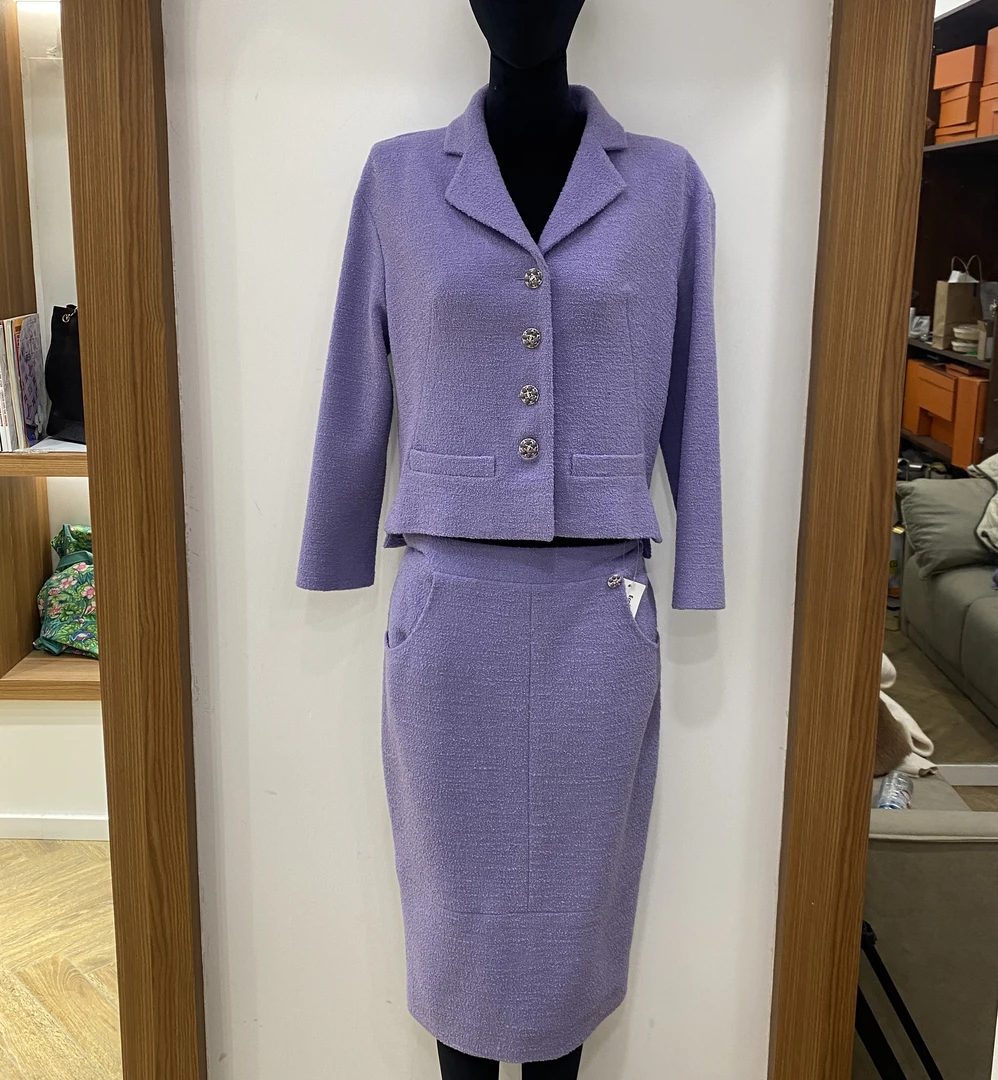 95新 Chanel/香奈儿 香奈儿浅紫色套装