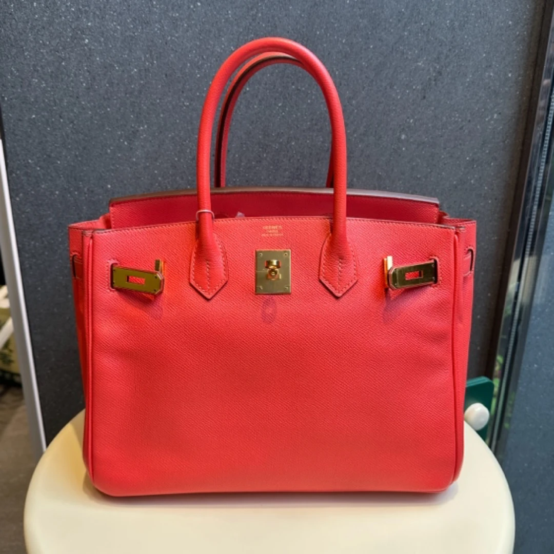 95新 Hermes/爱马仕 斋普尔粉 birkin30 X刻 裸包无附件