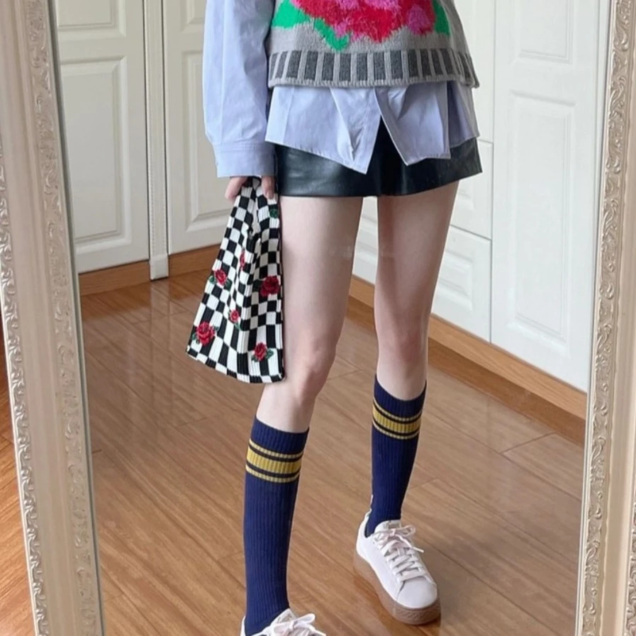 【设计师款】春夏潮牌荷兰针织手拎包时髦星人百搭撞色背心包ins