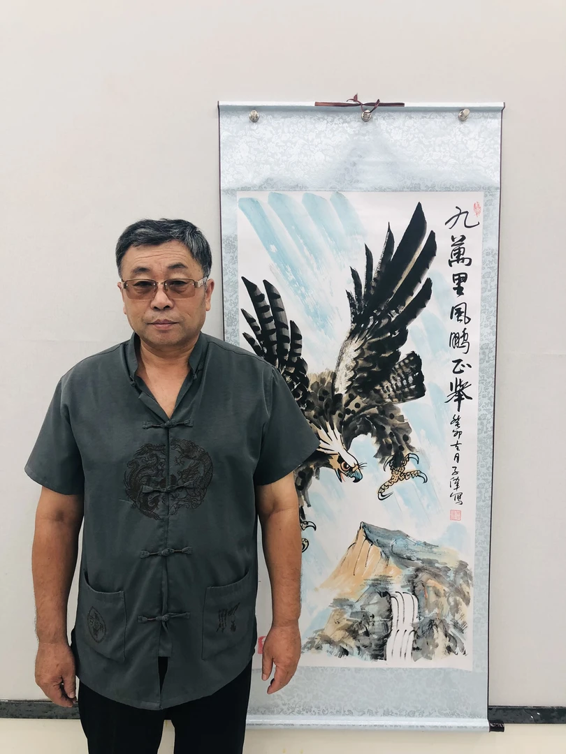 李子伟老师 书法作品《九万里风鹏正举》竖白装裱材质 艺术收藏装裱