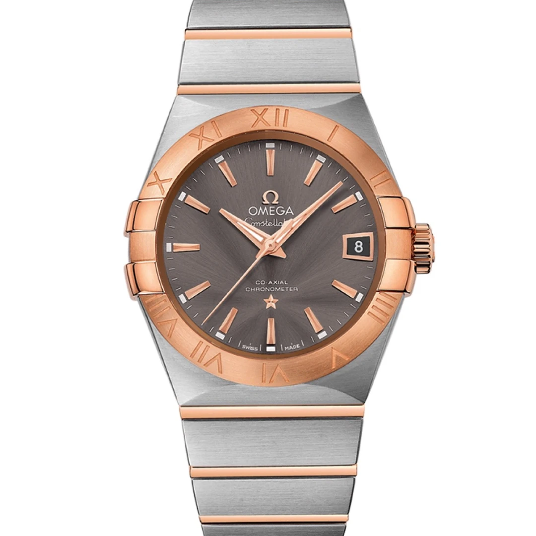全新未使用 Omega/欧米茄 星座123203821/38表径间金男表24年全套
