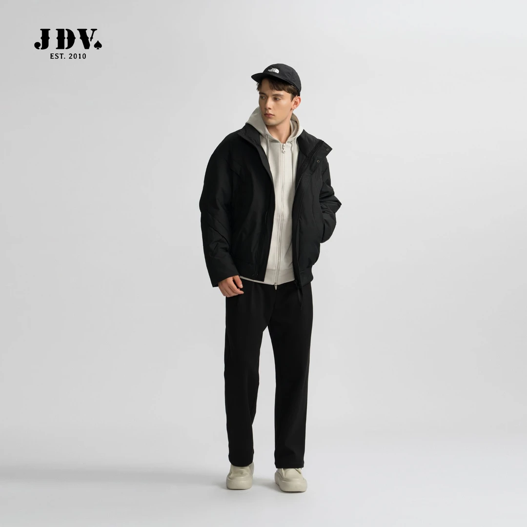 J.D.V男装冬新品黑色休闲羽绒服WDW4A98