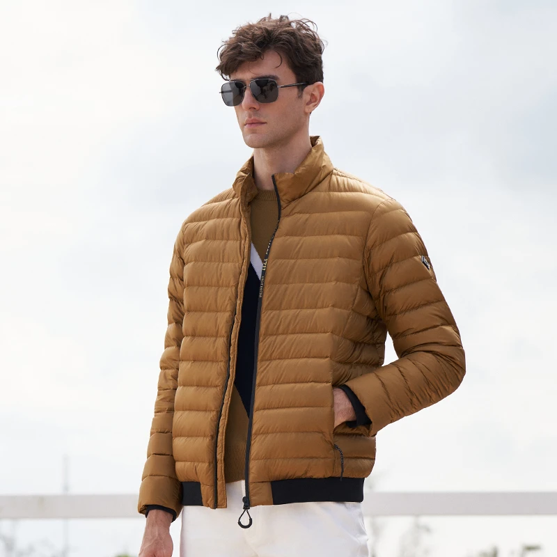 冬季男士保暖鹅绒羽绒服修身显瘦外套时尚立领轻便男上衣23322092
