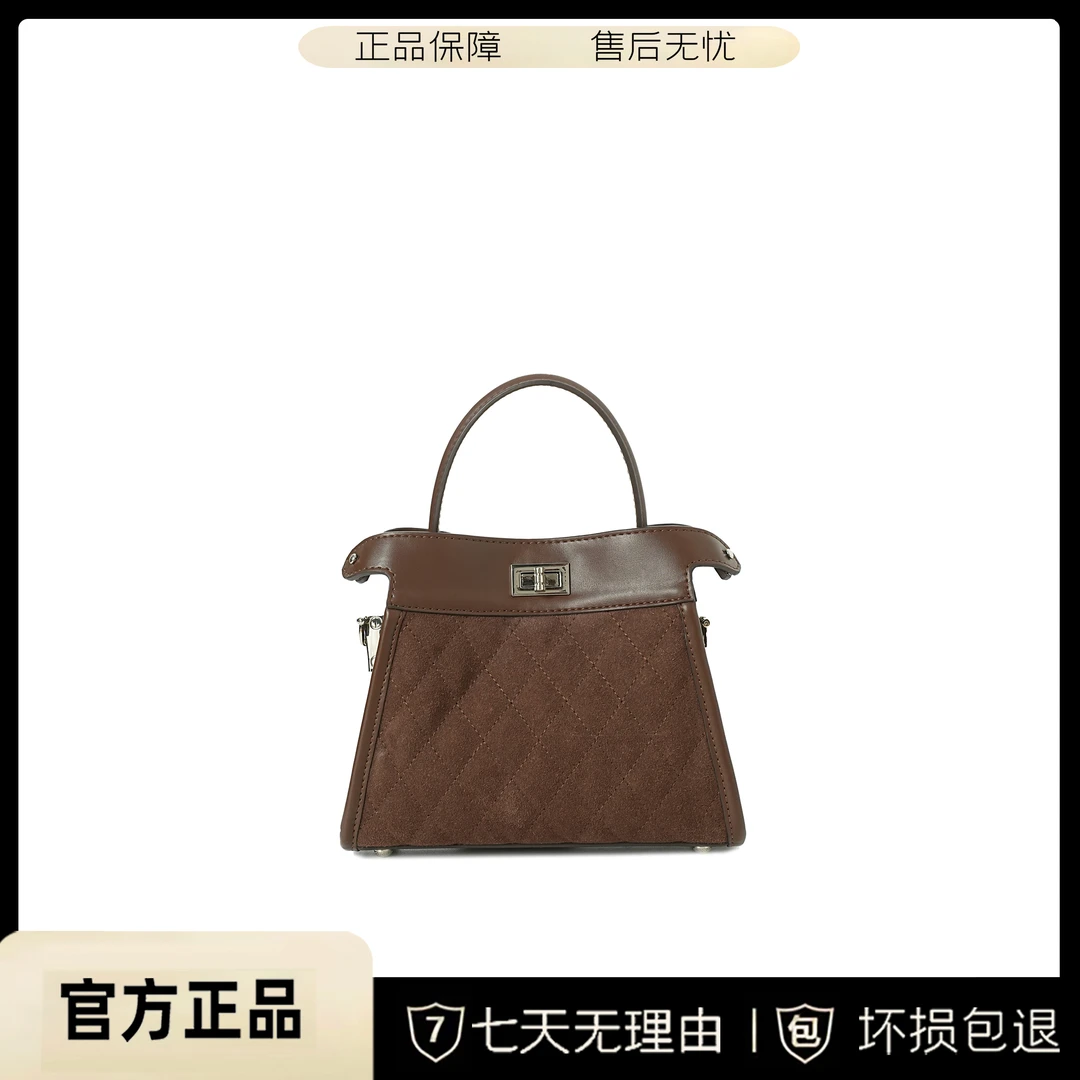 【官方正品】新款轻奢百搭时尚女士手提包2649磨砂咖