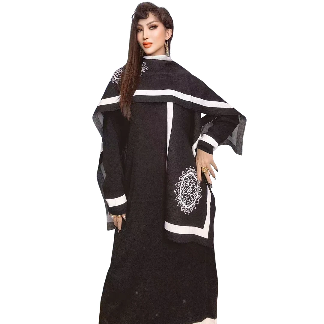 针织（连衣裙+披肩）套装