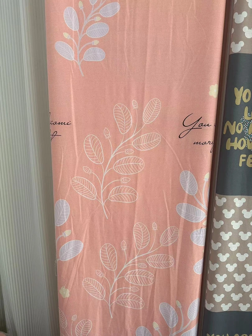 （2.4*2.4）粉色叶子纯棉加厚四季布床单