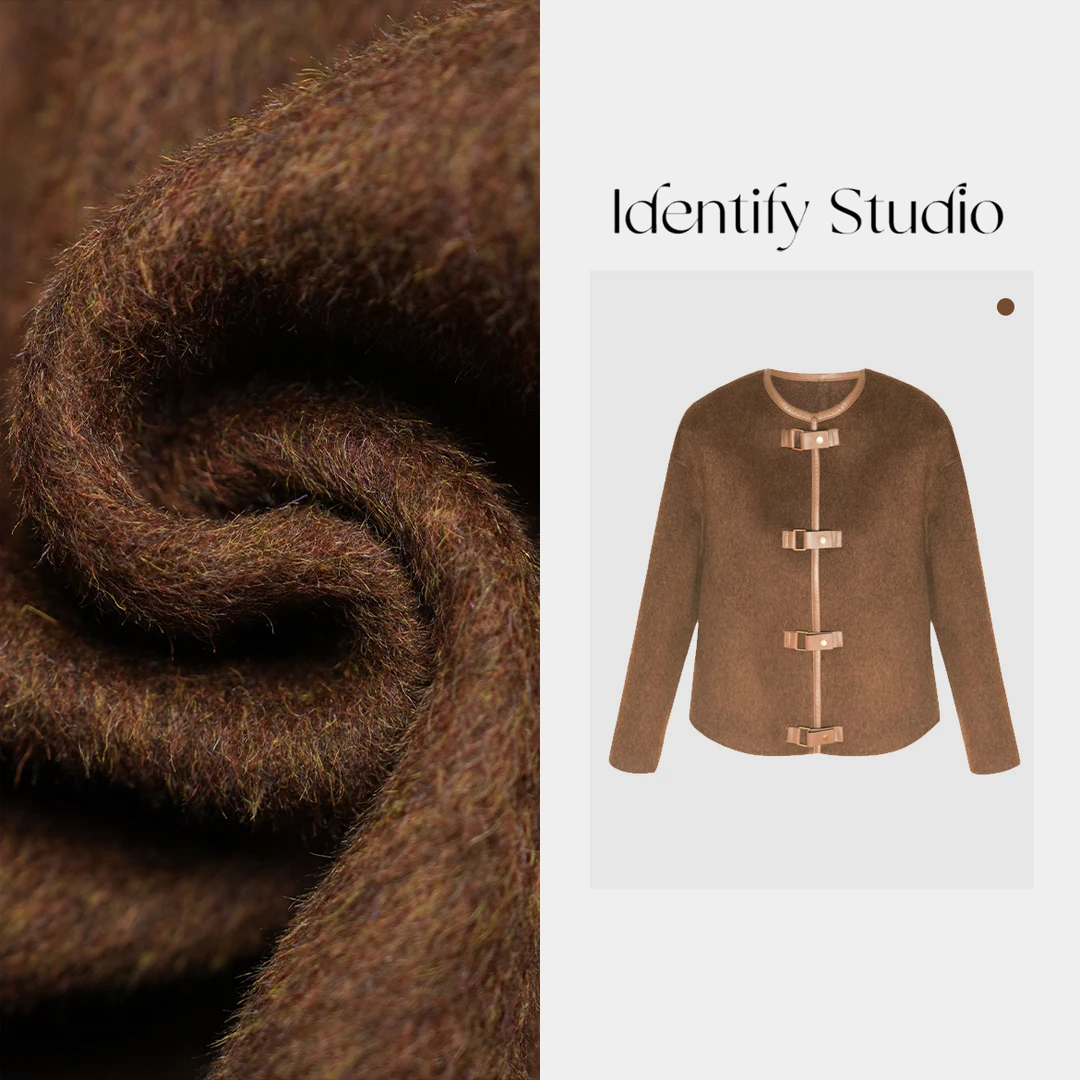 IDENTIFY香香“富家千金”毛呢外套气质复古外套时尚24AW