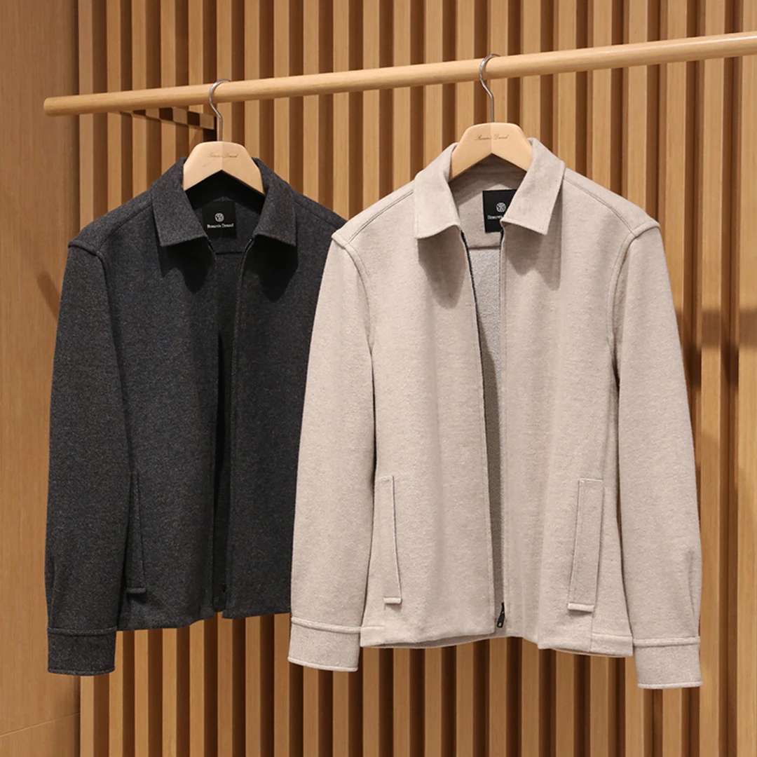 【233204122】意大利L*P 嵿奢配置 "羊毛毛圈布"男士翻领休闲外套