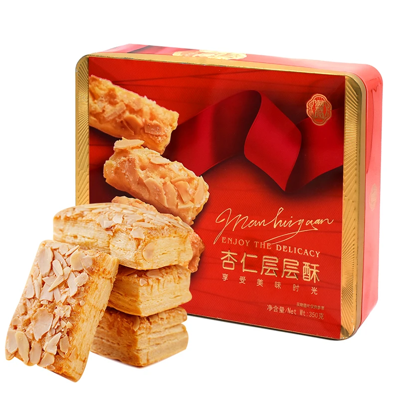 【到手2罐装 特价清货】满辉园杏仁层层酥350g