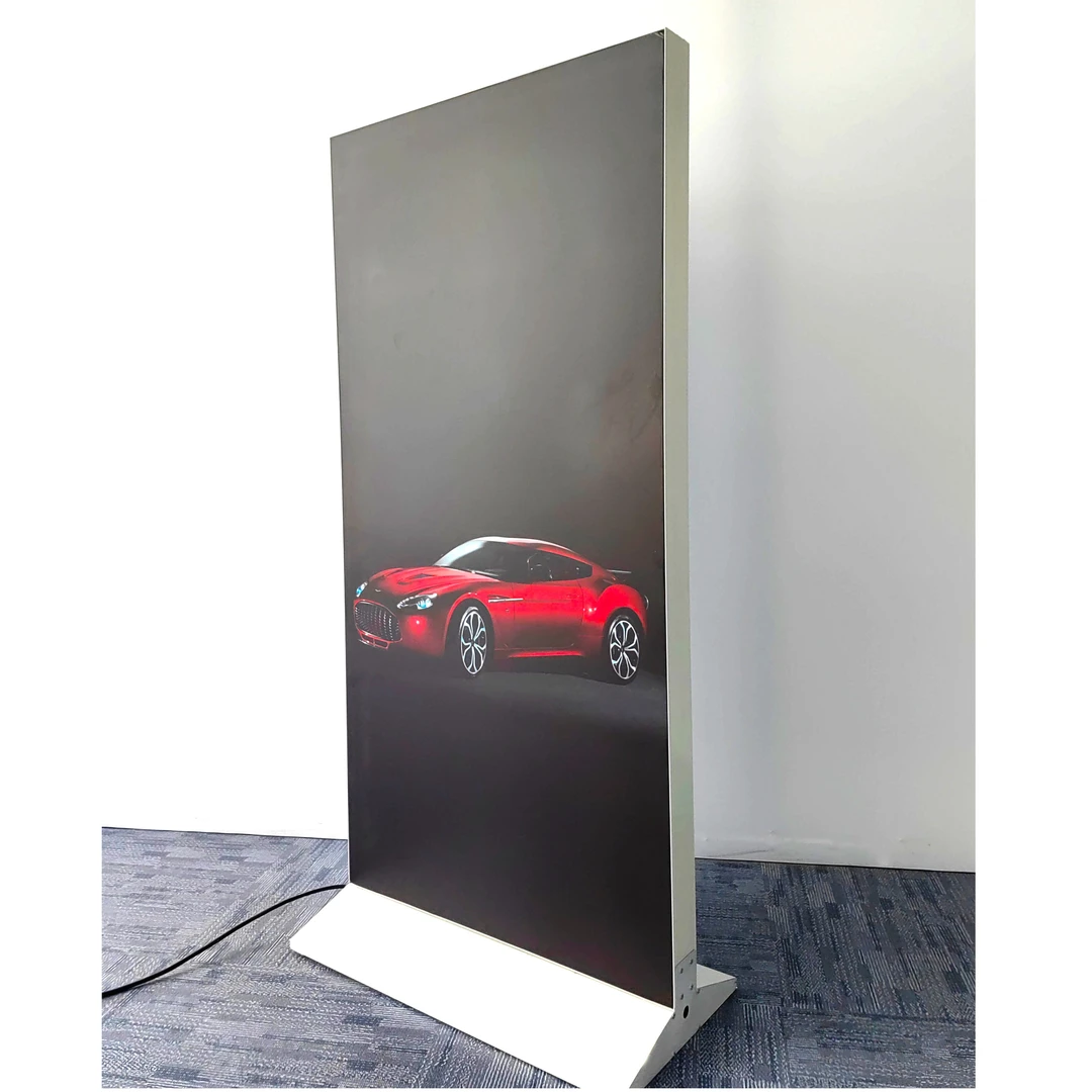 膜灯双面立式广告灯箱UV软膜创意灯箱招牌地台灯工厂定制高清画面