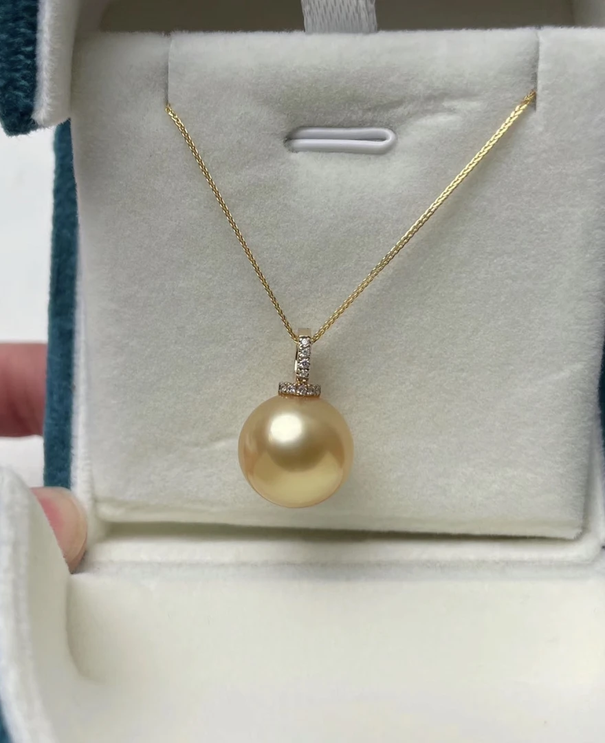 13-14毫米海水金珠吊坠