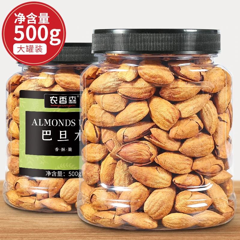 手剥巴旦木500g坚果罐装大杏仁巴达木干果零食扁桃仁散装巴坦木