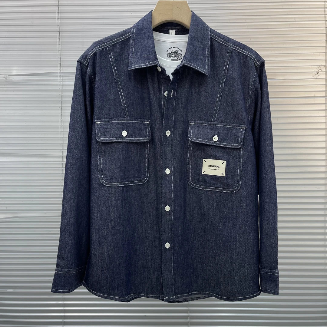 FB912春秋新款男士牛仔衬衫长袖外套