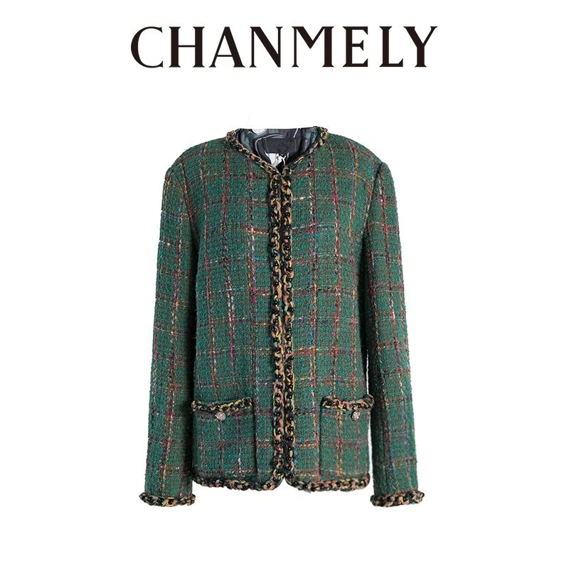 【CHANMITY】“精细繁复”优雅祖母绿外套 023633