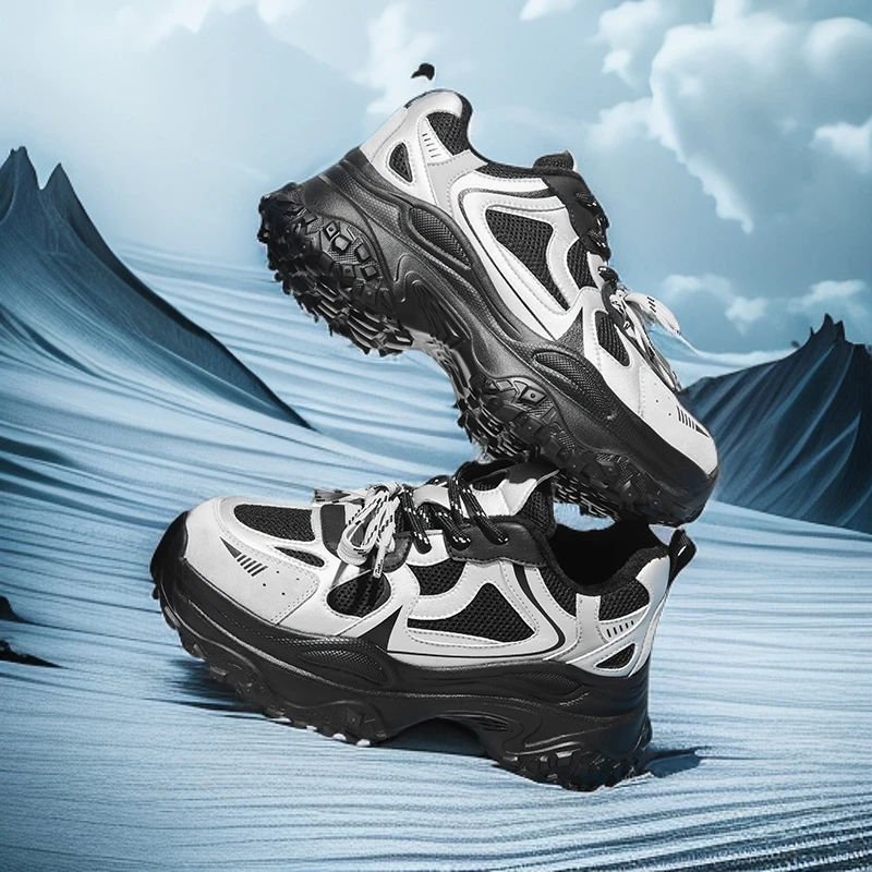 热风2024年冬季加绒加厚老爹鞋潮流撞色棉鞋复古运动鞋女H97W4406