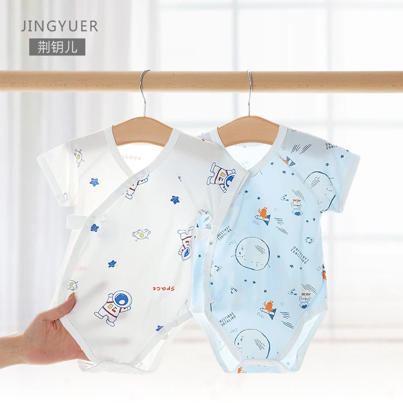 莫代尔婴儿连体衣服薄款宝宝包屁衣和尚服幼儿夏天