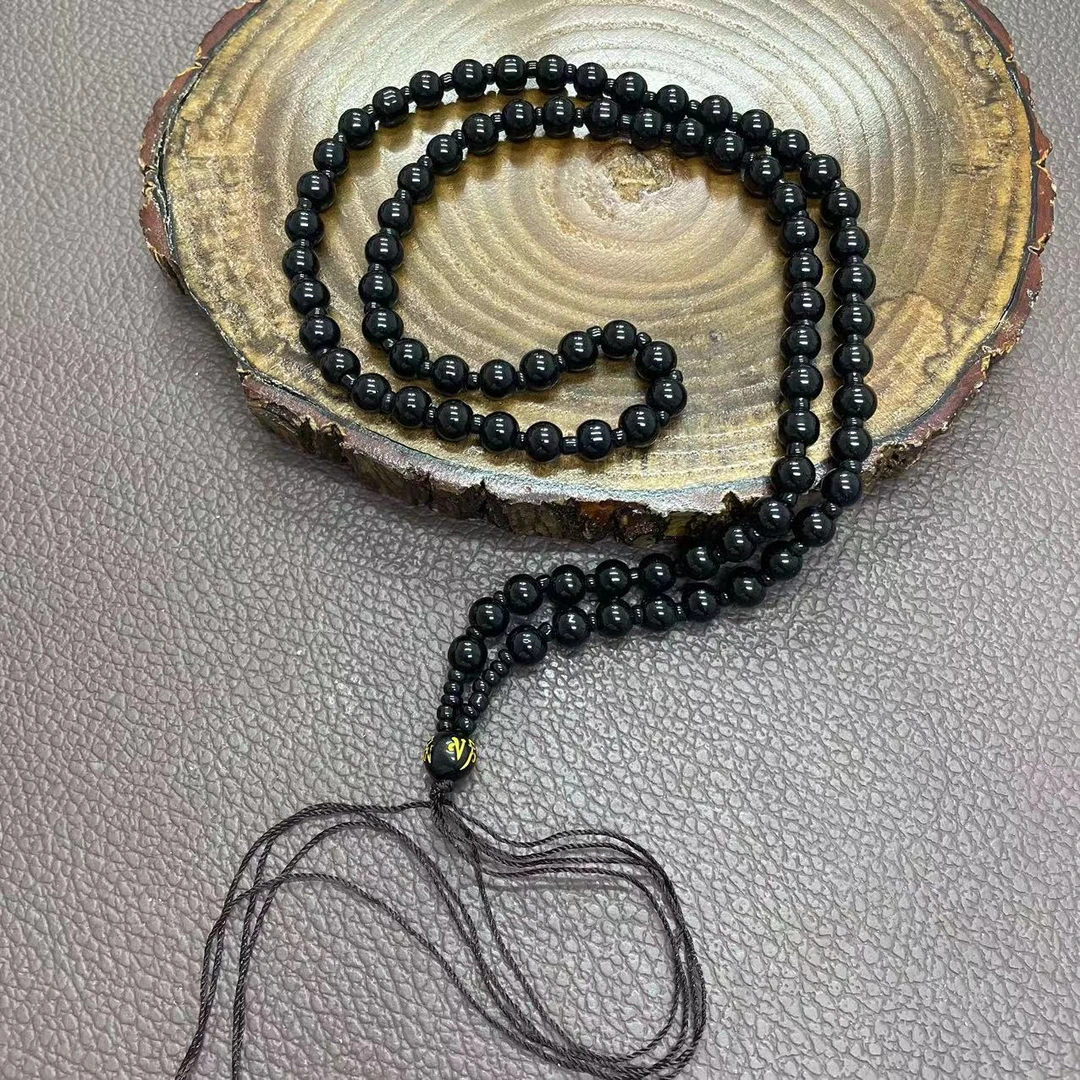 黑耀石真言珠链（单链）吊坠/昊天福利款-卡6