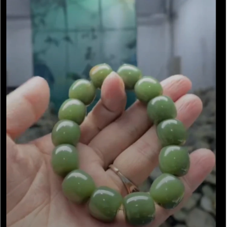 天然河磨玉-析木手串