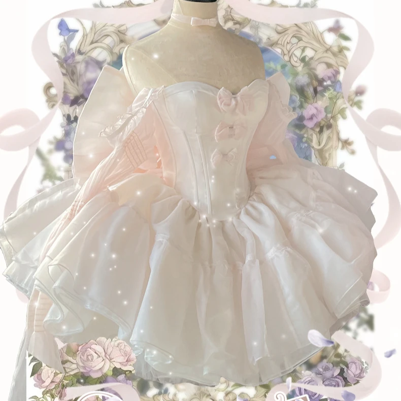 初灵高定如心公主宝宝系列优雅粉(含背后大蝴蝶结) 公主裙8