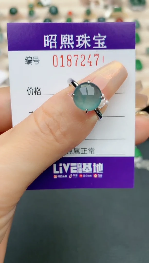 【闪购商品】翡翠戒指银S925镶嵌1