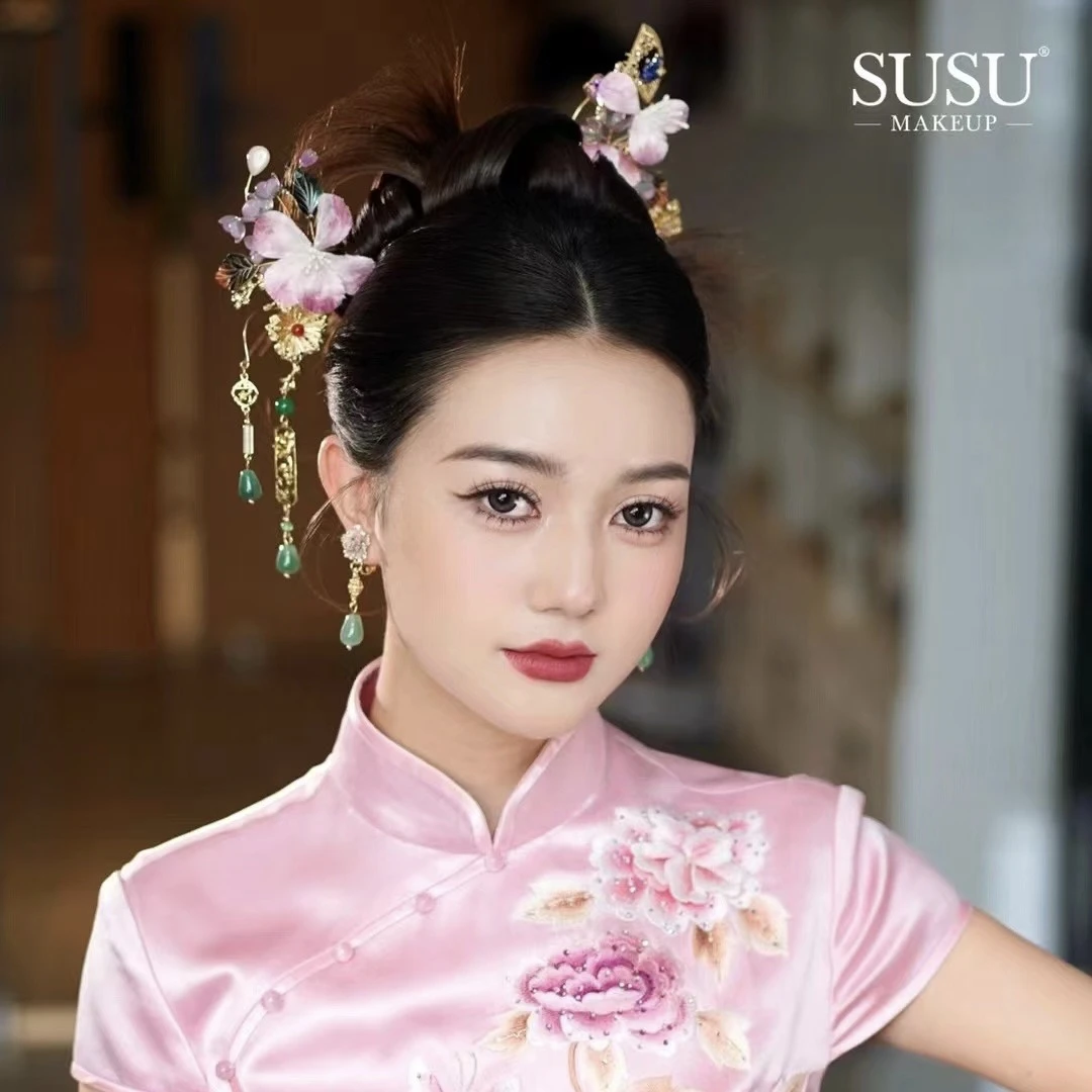 ETE ST2-9936新娘头饰 绒花中式秀和头饰