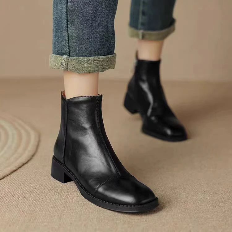 2401-2600-网红舒适时尚夏季尖头中跟韩版仙女风低跟百搭气质女鞋