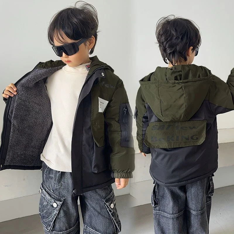 儿童棉服加绒加厚