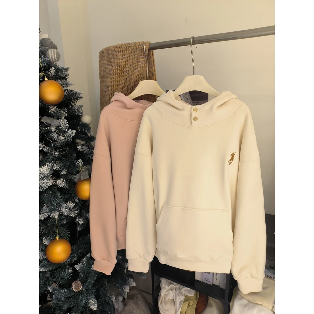 【加绒高货断码清】宽松显瘦刺绣卫衣休闲时尚连帽卫衣