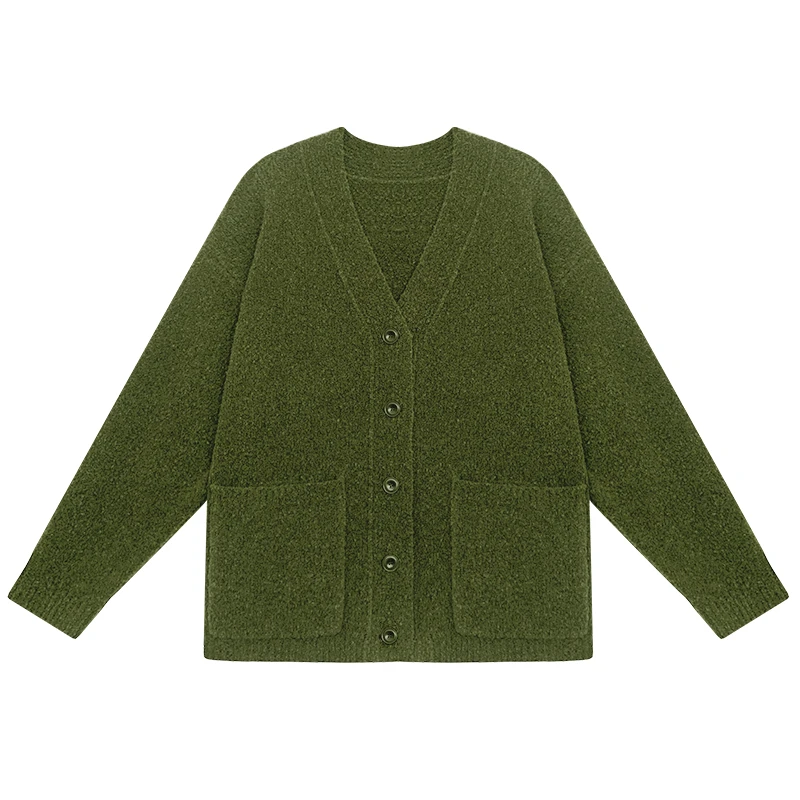 【香香的梨】羊毛重磅开衫简约韩版EM2021