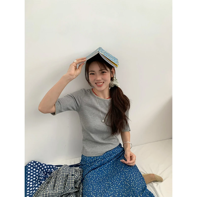 【香香的梨】韩版百搭显瘦短袖T恤EM1140