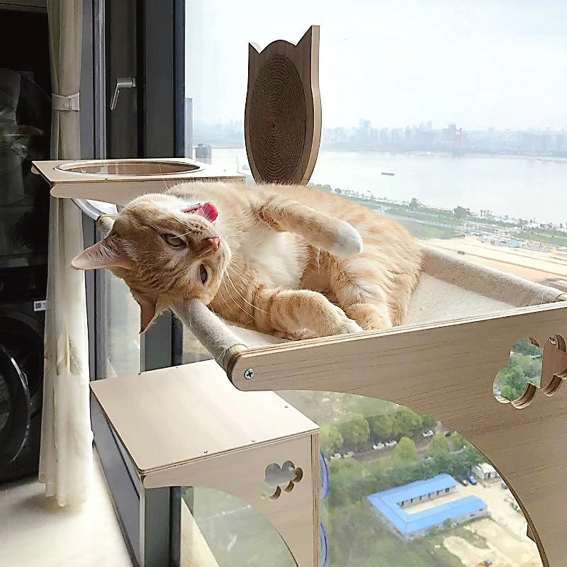 猫吊床布艺吸盘式挂窝玻璃窗户晒太阳透气吊床猫窝猫宠物必备物品