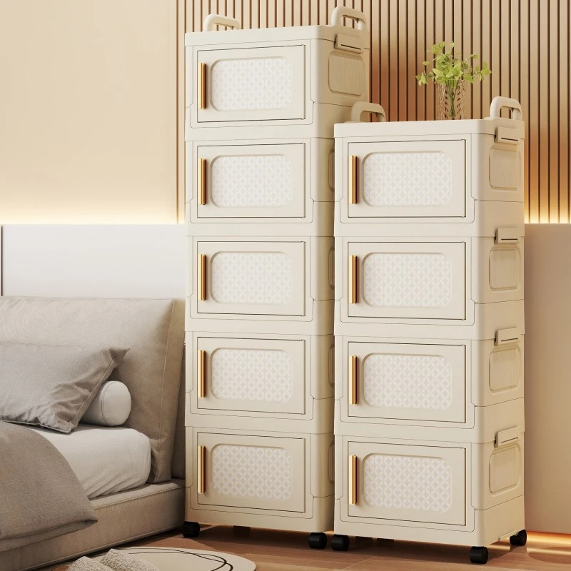 【37cm/单开门】收纳柜简易儿童衣柜家用卧室零食塑料折叠置物柜