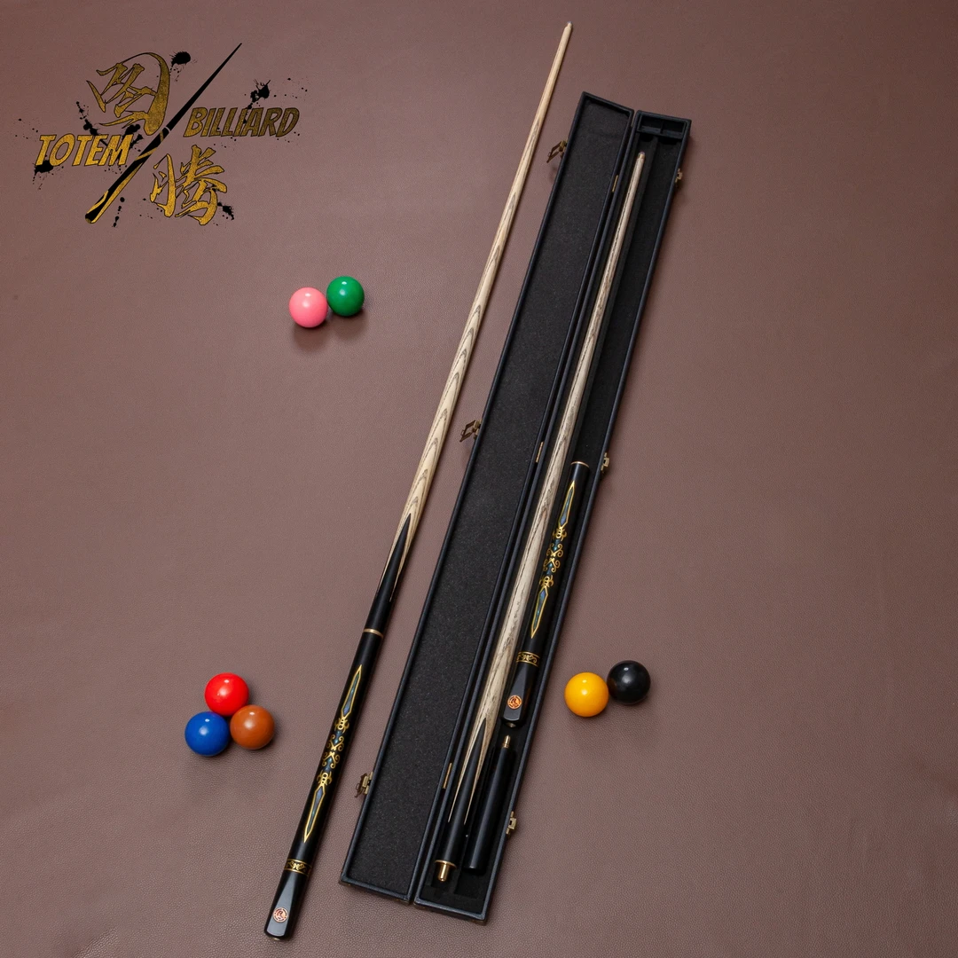 黑破台球杆白蜡木3/4分体杆小头九球波茨杆中式黑八斯诺克会员杆