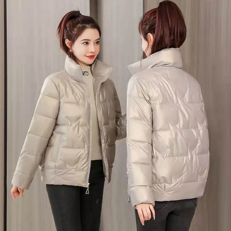 秋冬季羽绒棉服反季清仓2023短款立领羽绒棉服大码棉袄小个子修身
