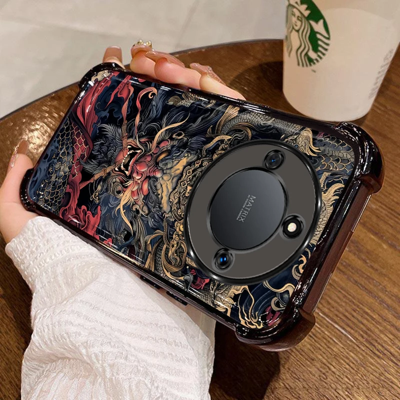 四角加厚西红柿适用荣耀X50手机壳荣耀X50GT全包X50Pro软电镀