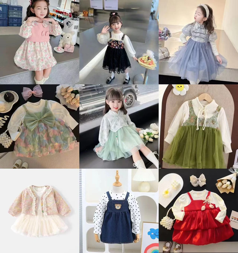 早秋款2024年女童秋季洋气礼服女宝宝纱裙新中式连衣裙红色周岁服