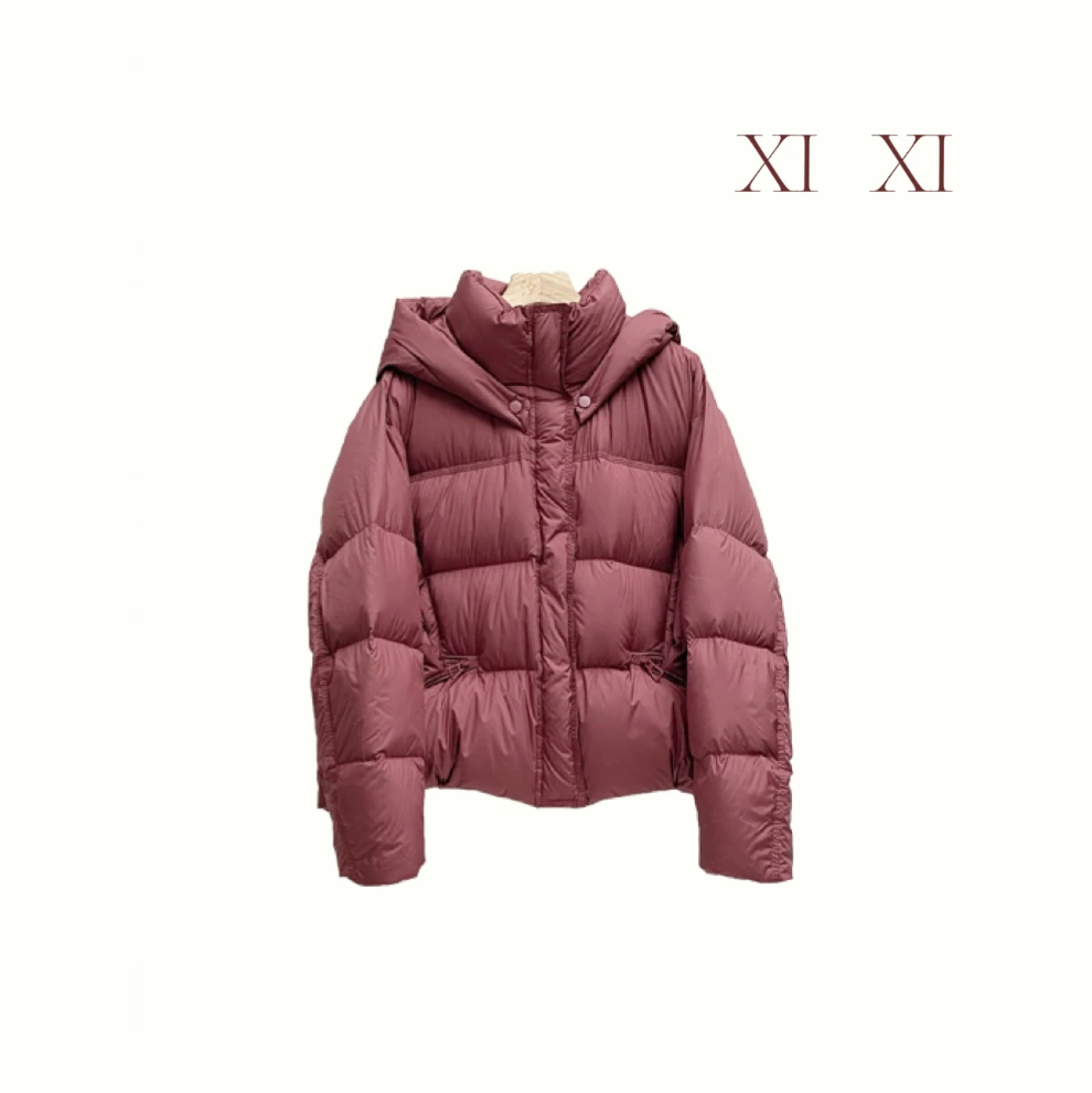 【汐汐女装】秋冬小个子定制保暖舒适百搭气质短款连帽羽绒服 13767